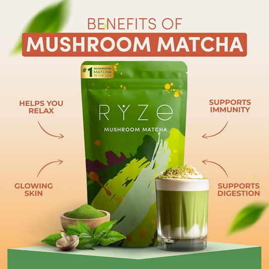 RYZE Mushroom Coffee + Matcha combine pack