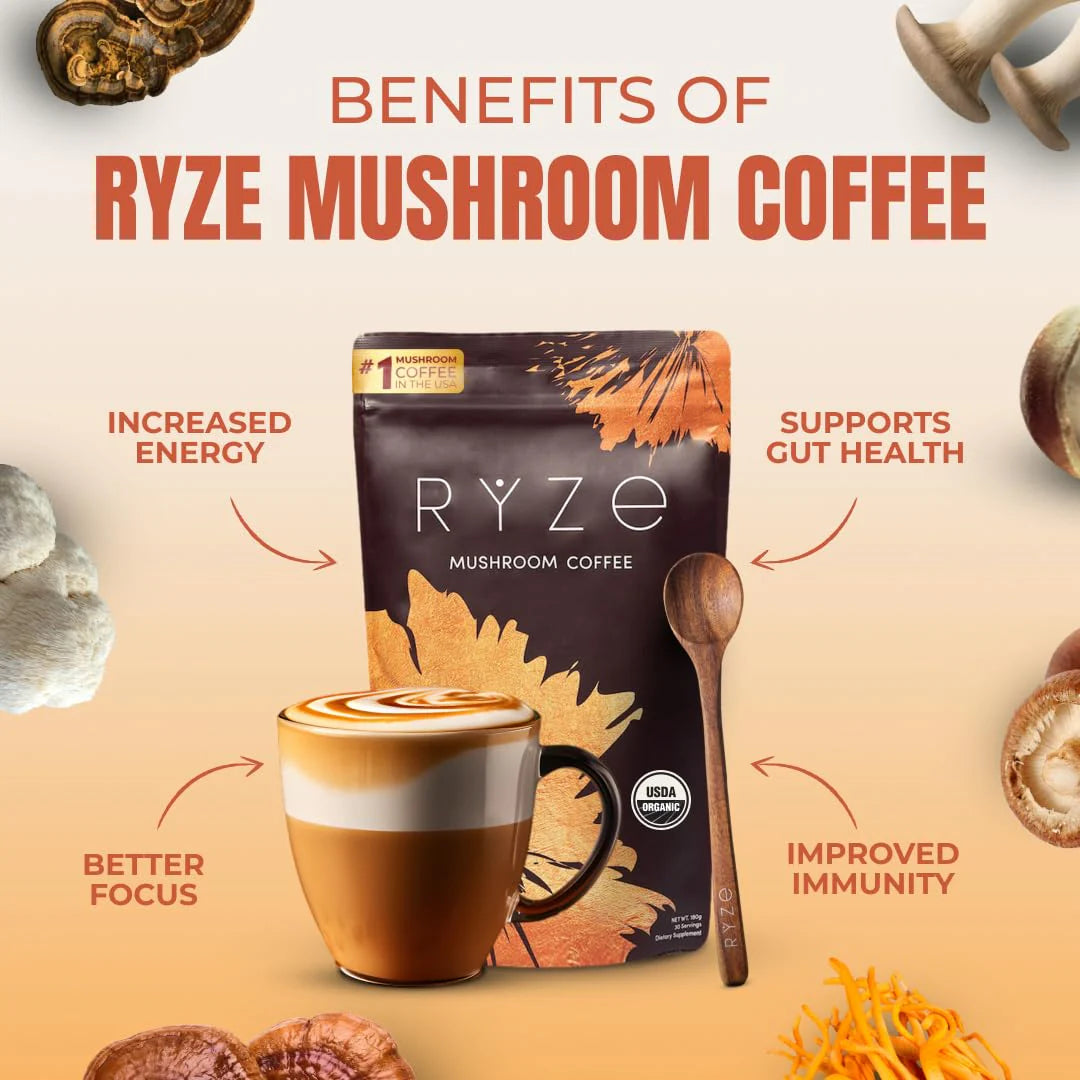 RYZE Mushroom Coffee(Pack of 1)
