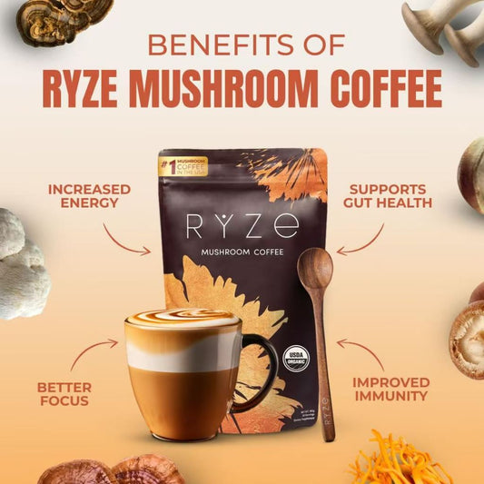 RYZE Mushroom coffee Organic Mushroom COffee 30 servings
