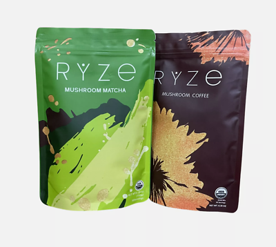 RYZE Mushroom Coffee + Matcha combine pack